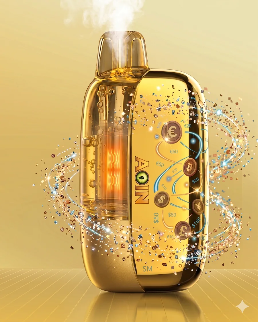 AOIN 35K gold device close-up with dual mesh coil
