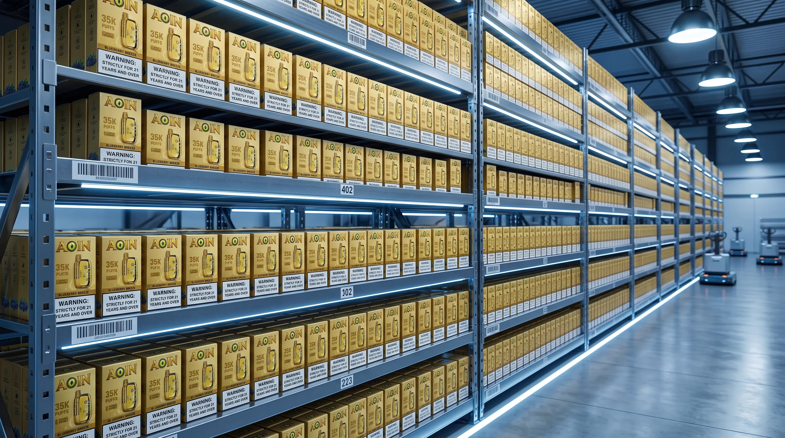 AOIN gold vape boxes warehouse stock