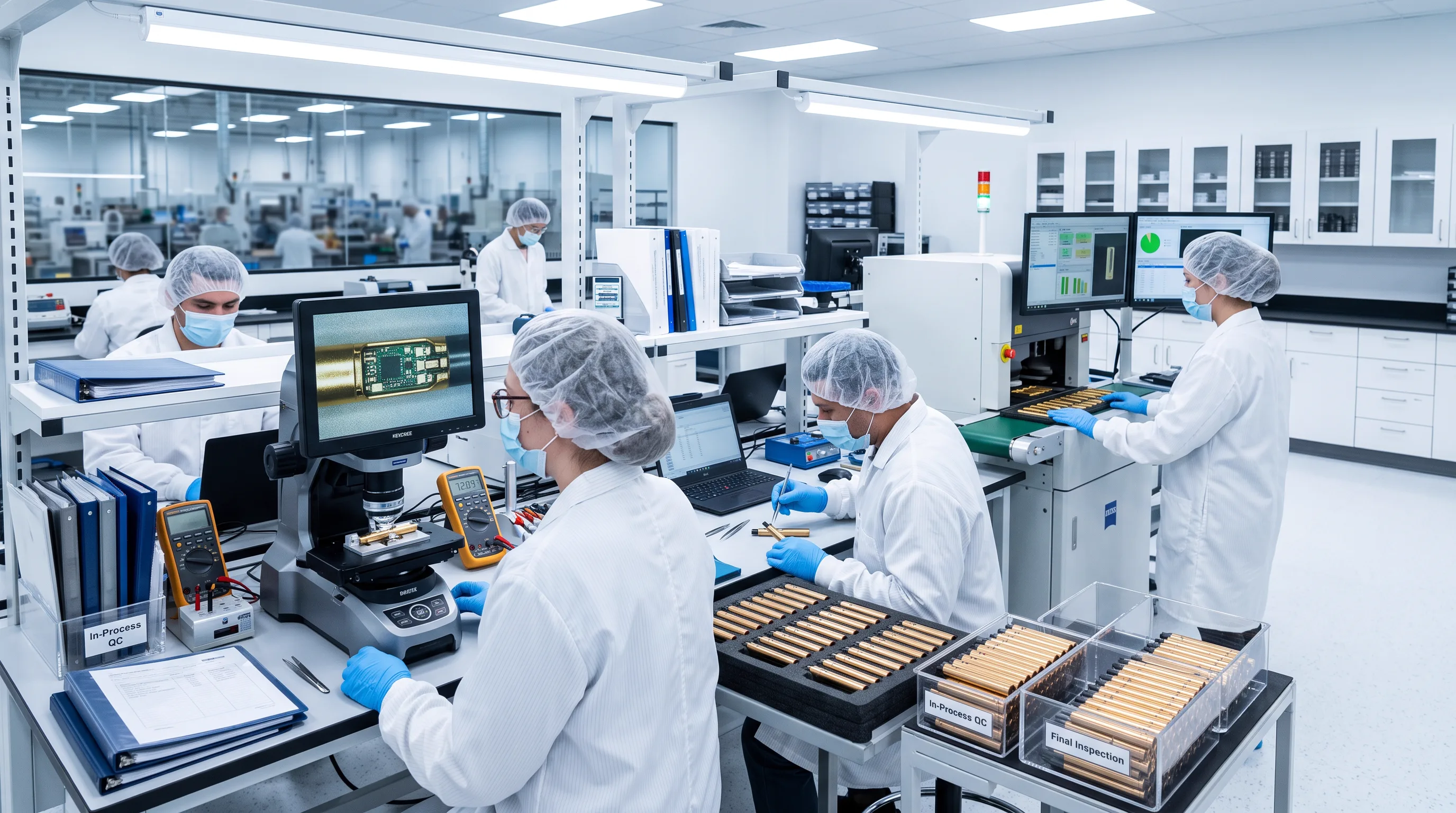 AOIN technicians inspecting vape devices
